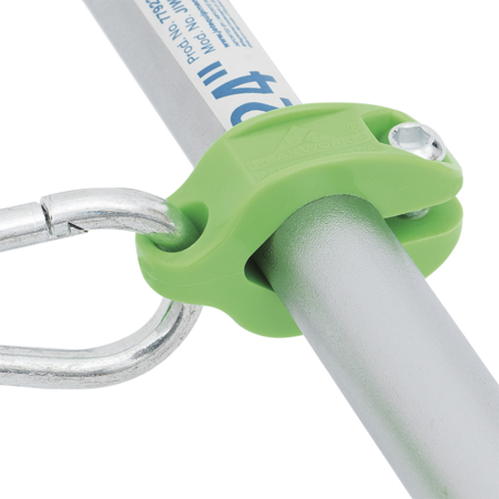 PEAKWORKS Tool Tethering System, 3/4" Round Clamp, HDPE, Green V8561301
